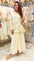 Light Yellow Tassel Dhoti Set