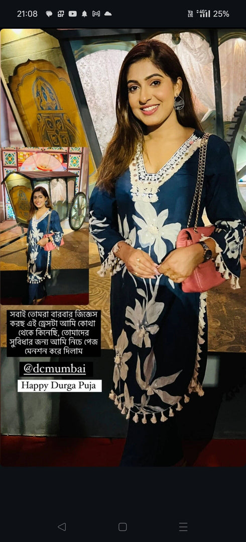 Lily Blue Kurta Coord Set