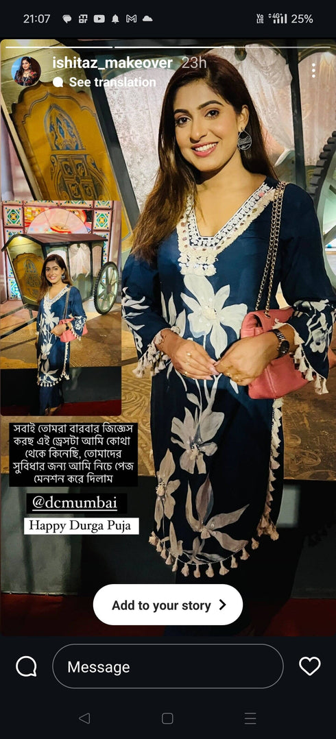 Lily Blue Kurta Coord Set