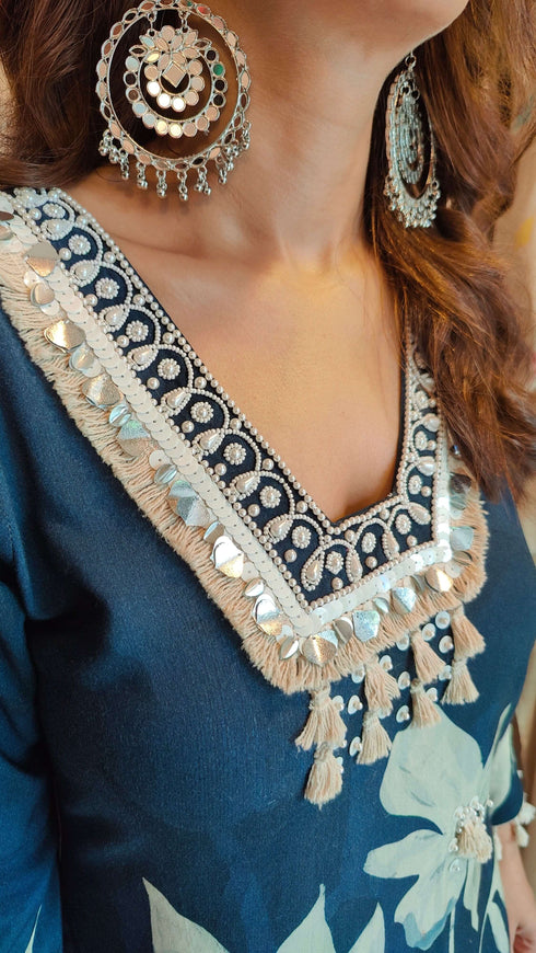 Lily Blue Kurta Coord Set