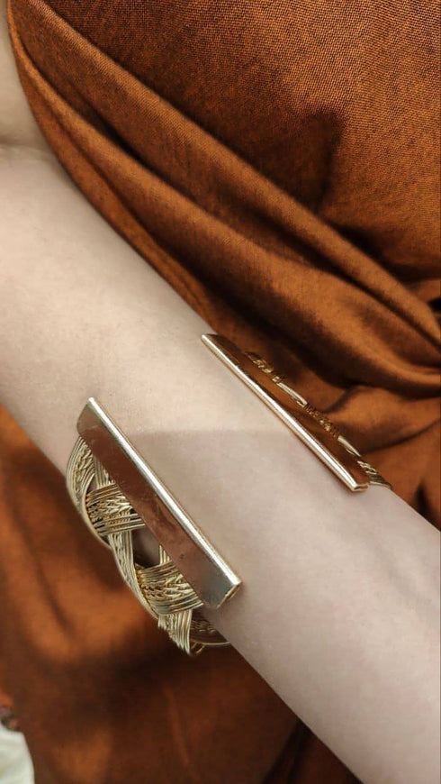 Majestic Gold Braided Kada