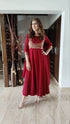 Maroon Anarkali Set