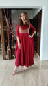 Maroon Anarkali Set