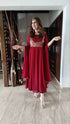 Maroon Anarkali Set