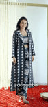(@Masoom Minawala) Black Co ord Set - Geometric 3 Piece Set