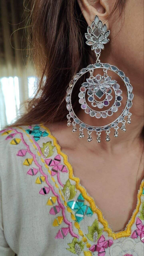 Pastel Off-White Embroidered Coord Set