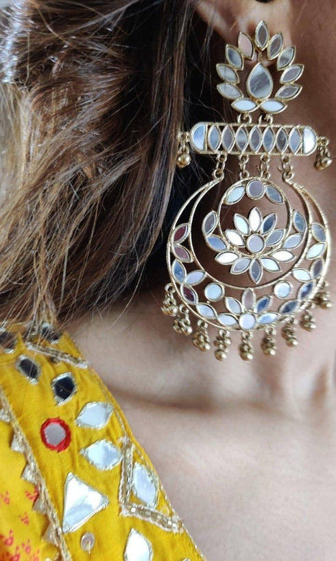 (@MasoomMinawala) Gold Chandbali Earrings - FREE GIFT