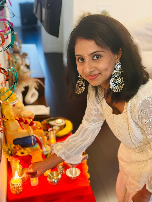 (@MasoomMinawala) Gold Chandbali Earrings - Gold Chand bali