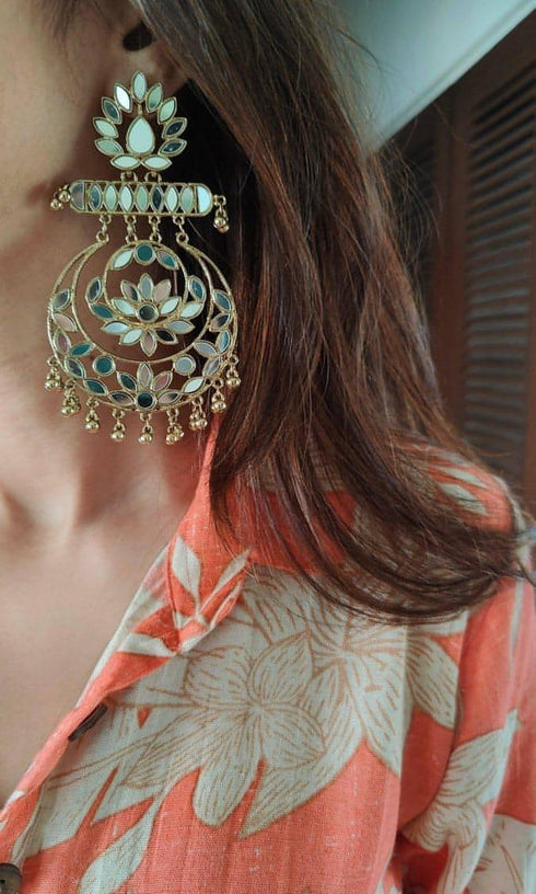 (@MasoomMinawala) Gold Chandbali Earrings - Gold Chand bali
