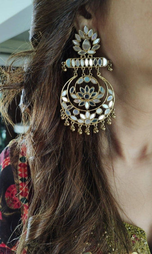 (@MasoomMinawala) Gold Chandbali Earrings - FREE GIFT