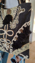 Mini Bronze Black Handcrafted Embroidery Tote Bag