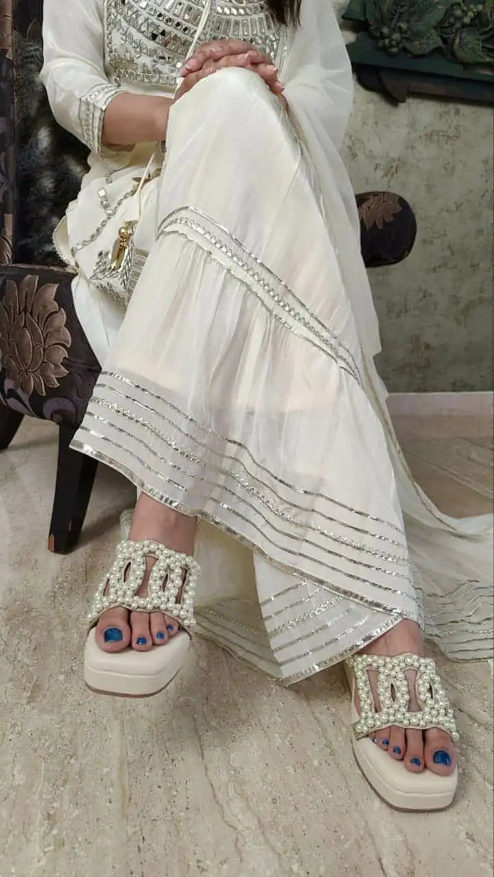 Mirror Off-White Sharara Set