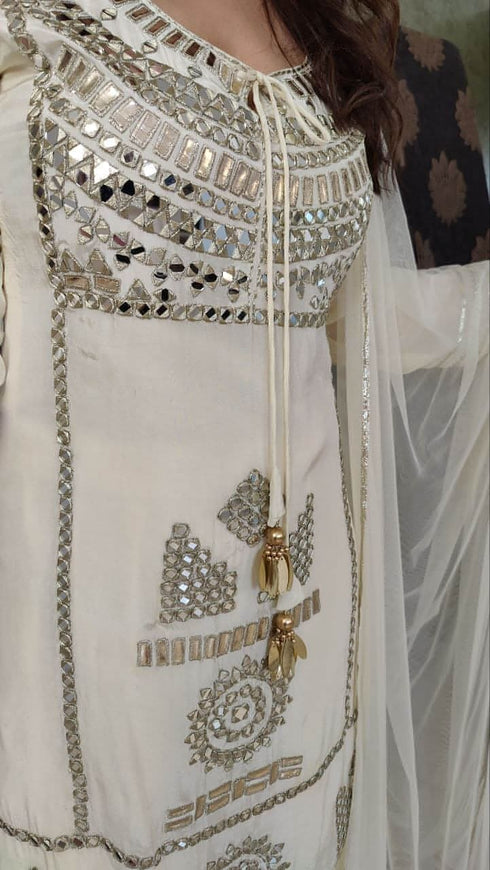 Mirror Off-White Sharara Set