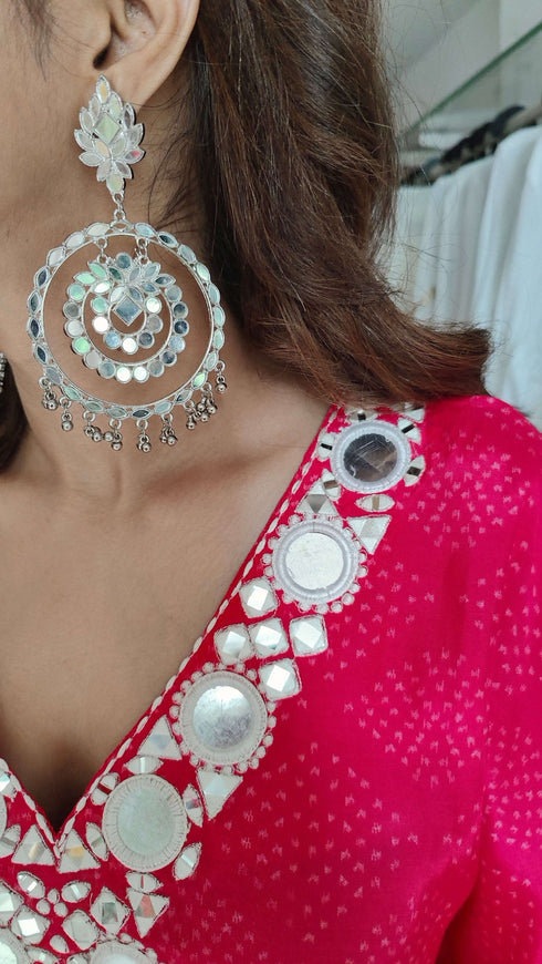 Mirror Pink Kaftan Set
