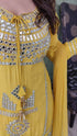Mirror Yellow Sharara Set