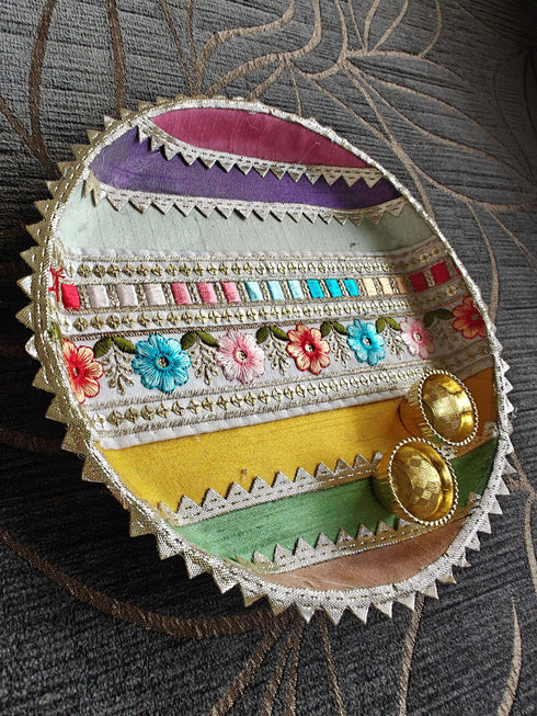 Multicolored Pooja Thali Set - Accessory