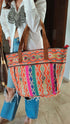 Multicolour Jute Handcrafted Embroidery Tote Bag