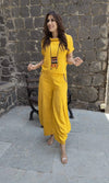 Mustard Yellow 3 Piece Coord Set - Neckpiece included