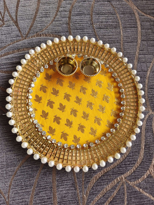 Mustard yellow Pooja Thali - Accessory