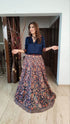Navy Blue Shirt Lehenga Set