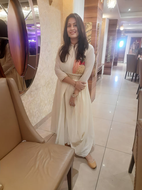 Off White Gown Figurine Two Piece Set