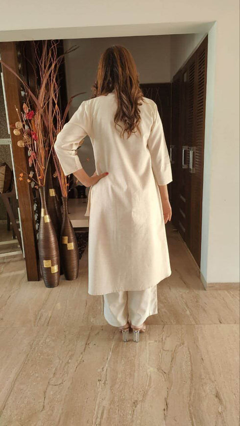 Off White Three Piece Shell Co ord Set