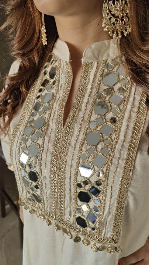 Off white Gold Kurta Set