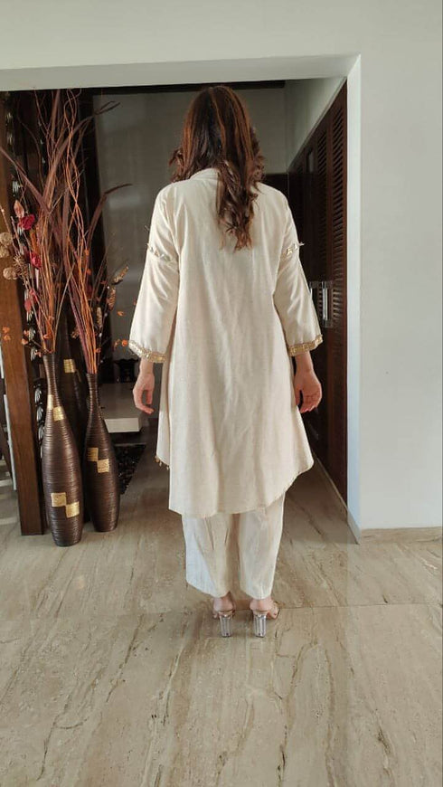 Off white Gold Kurta Set