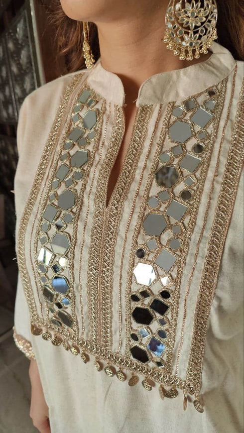 Off white Gold Kurta Set