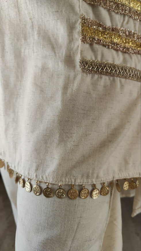 Off white Gold Kurta Set
