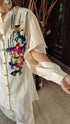Off white Ruffle Cut Sleeves Horse Embroidery