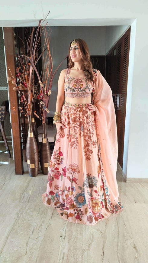Onion Pink Lehenga Set