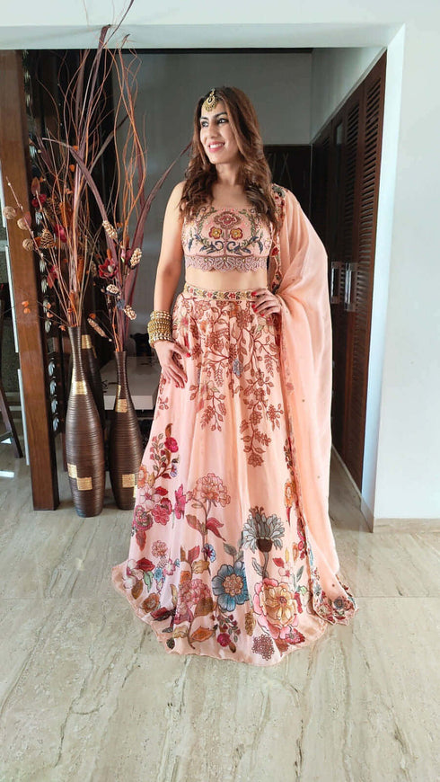 Onion Pink Lehenga Set