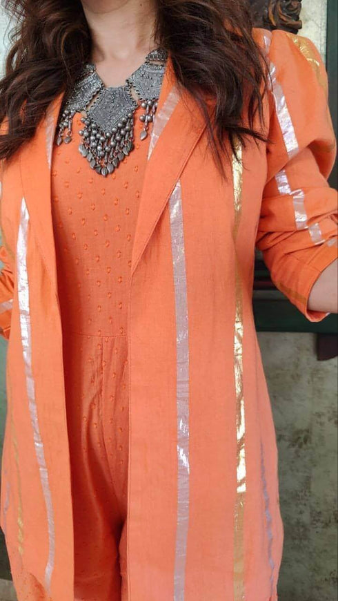 Orange Jumpsuit with Jacket