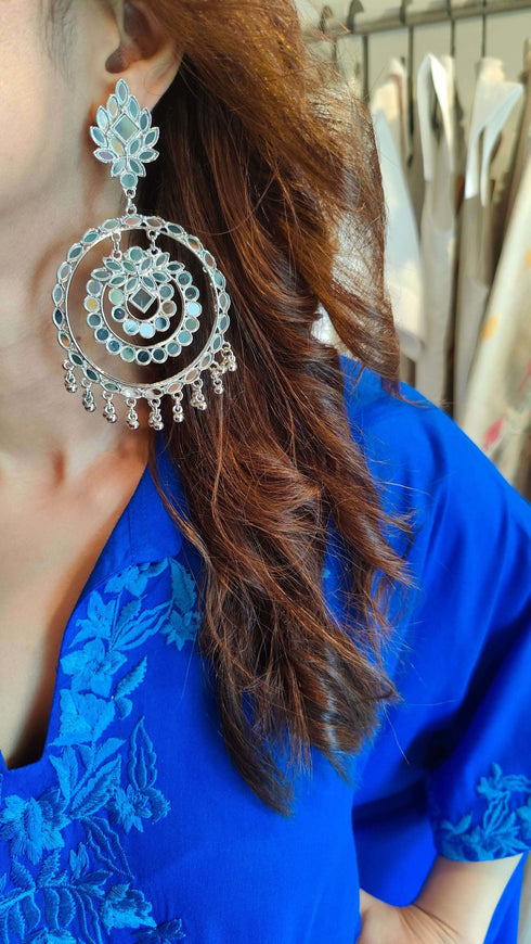 Pakistani Blue Kaftan Coord Set