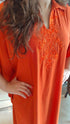 Pakistani Orange Kaftan Coord Set