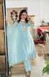 Pastel Blue Kaftan And Pant