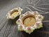 Pastel Green Pink Flower Diya Set (Pair of 2) - Accessory