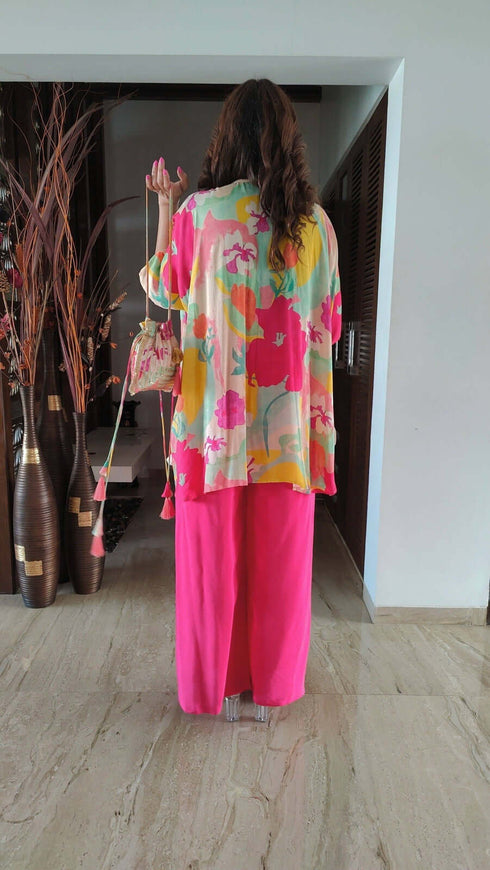 Pastel Multicolour Kaftan Potli Set
