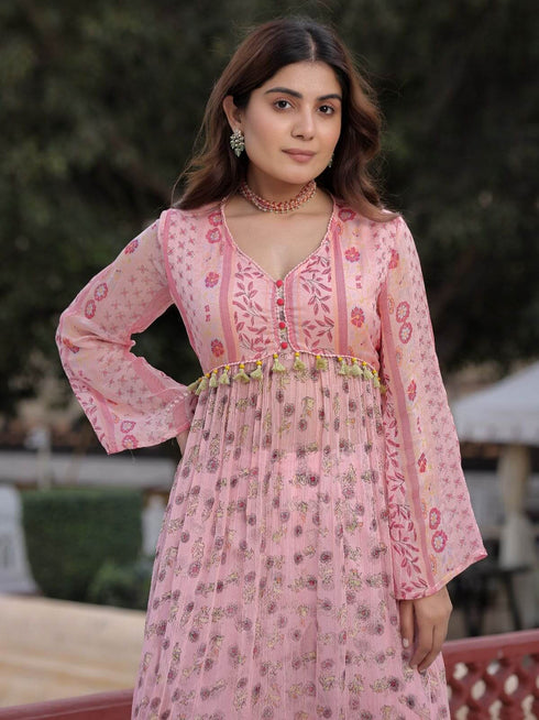 Pastel Pink Side Slit Coord Set