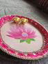 Pastel pink Lotus Pooja Thali Set - Accessory