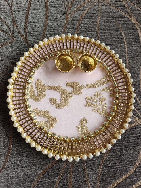 Pastel pink Pooja Thali - Accessory