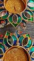 Peacock Morni Diya Set Second Design (Pair of 2) - Accessory