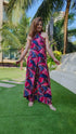 Pink Abstract Sarong Jumpsuit