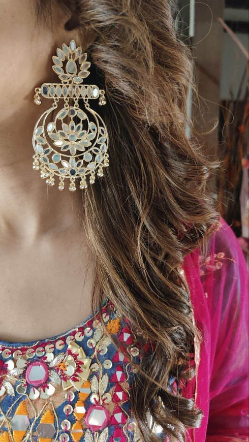 Pink Blue Embroidery Sharara Set