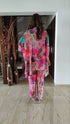 Pink Heavy Neck Kaftan Co ord Set