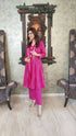 Pink Kurta Jacket Set