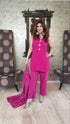 Pink Kurta Jacket Set
