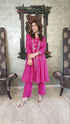 Pink Kurta Jacket Set