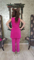 Pink Kurta Jacket Set